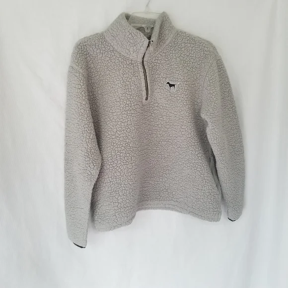 Victoria Secrete's PINK Pull Over Mid Zip Sweater - Picture 2 of 4